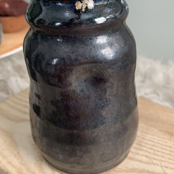 Handmade Pottery Drip Glaze Stonewear Vase - Picture 14 of 17